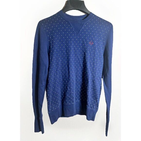 Fred Perry Sweatshirt Sporty Preppy Sweatshirt Blue Athleisure  US Size 4.   N - Picture 1 of 6